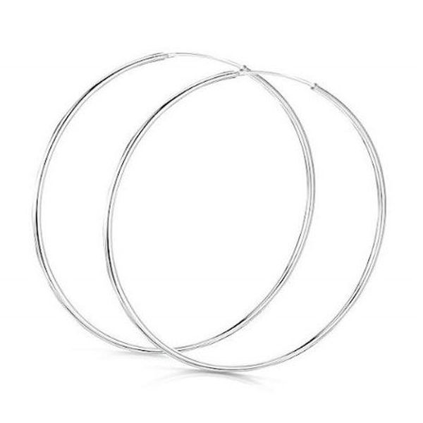 Orecchini Cerchi 1,5 mm grigio argento BRASS Workshop