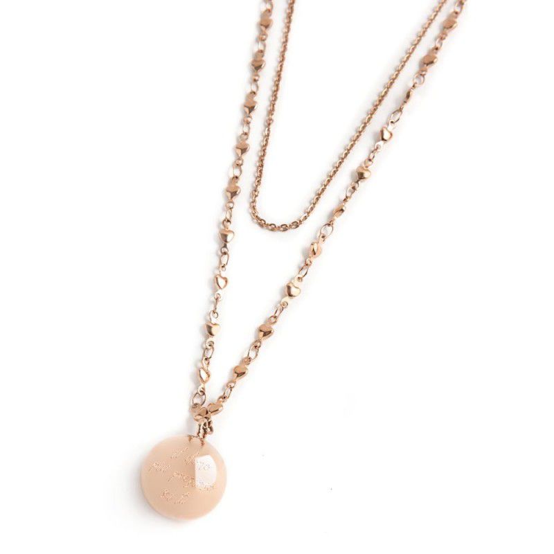 1. Call angels, Necklace double chain steel Rosegold Marlù Gioielli 15co011
