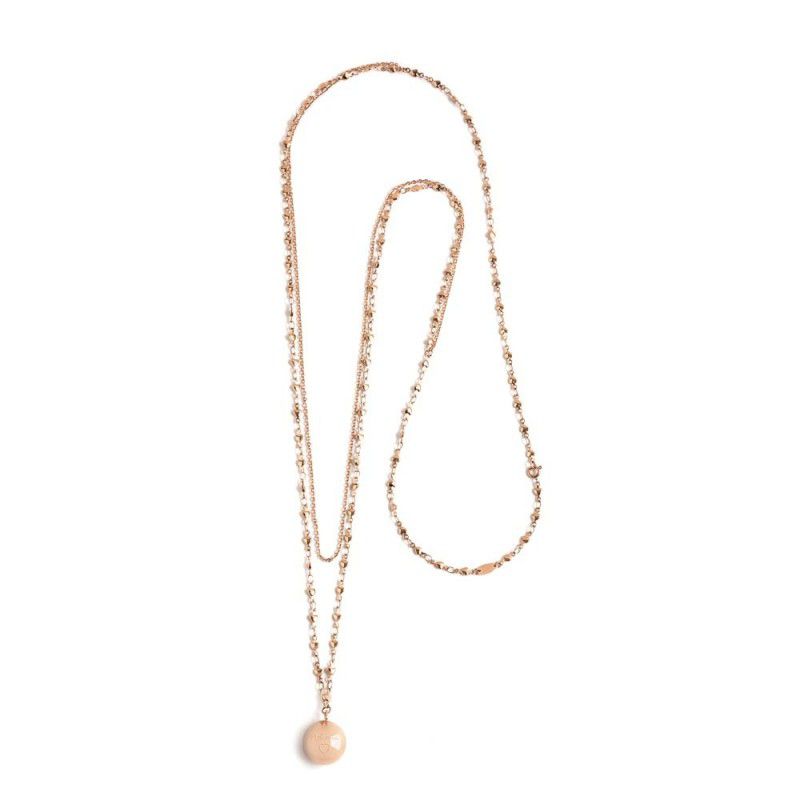 2. Call angels, Necklace double chain steel Rosegold Marlù Gioielli 15co011