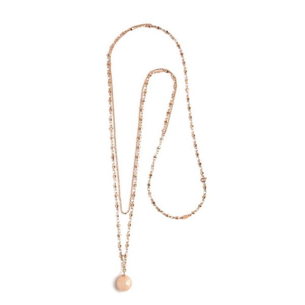 2. Call angels, Necklace double chain steel Rosegold