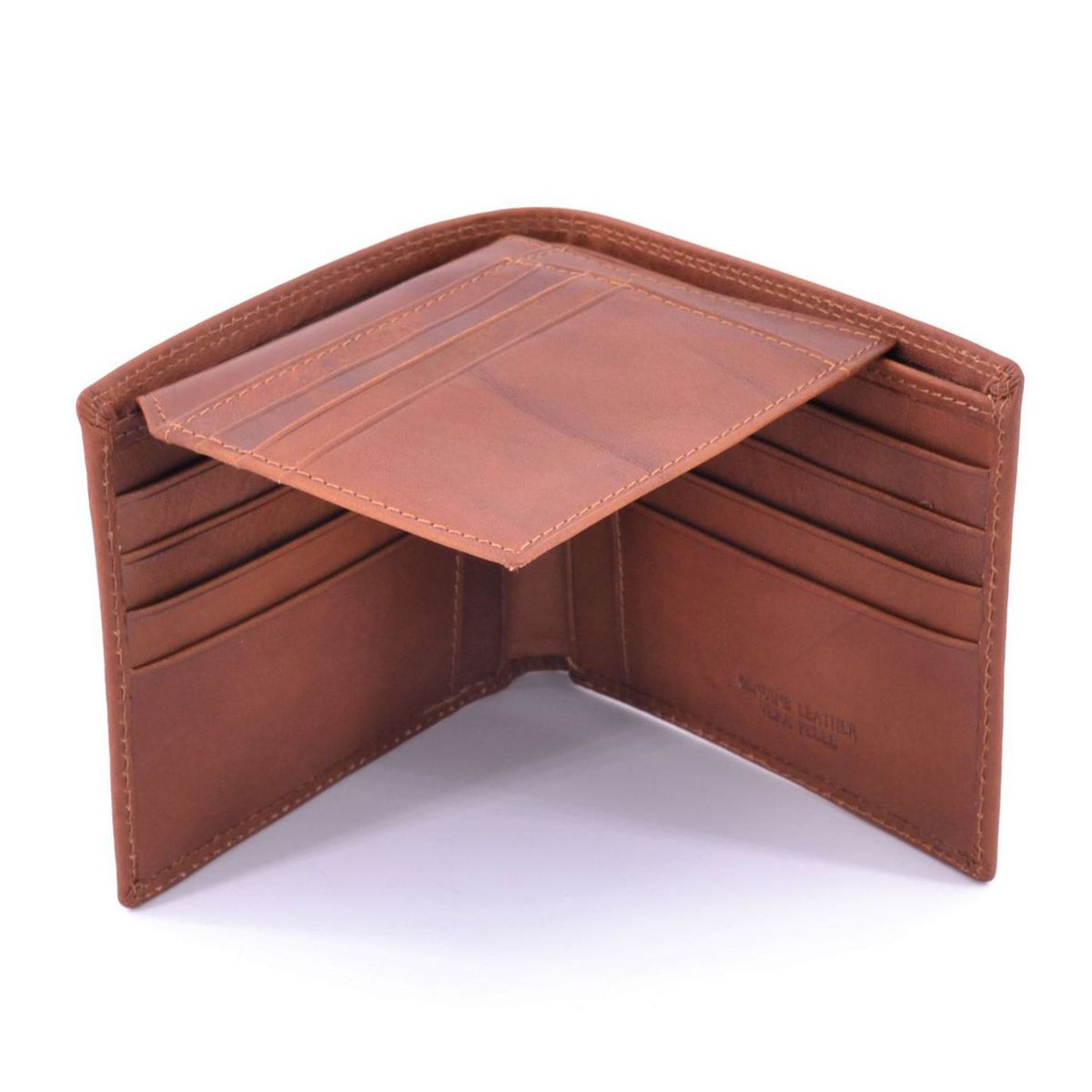 3. Men's leather wallets brown BRASS Workshop op-8009