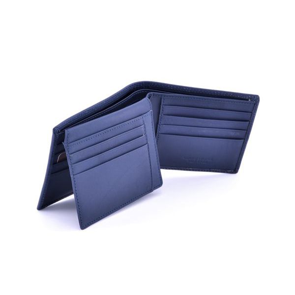 3. Men's leather wallets Blue