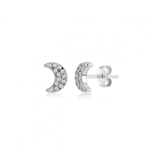 Moon, silver earrings Silver Kurshuni Gioielli