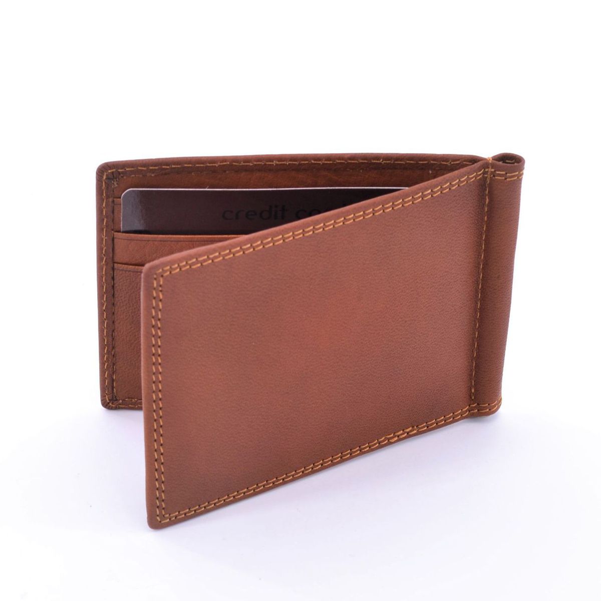 2. Porta carte con molla marrone BRASS Workshop op-8413