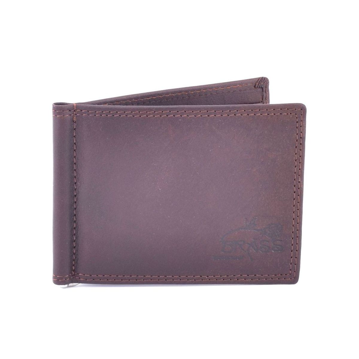 1. Spring-loaded card holder Brown BRASS Workshop op-8413