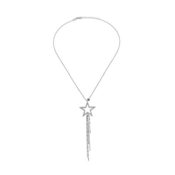 Star, sterling Silver Y necklace Silver Kurshuni Gioielli