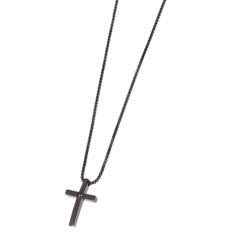 Collana Da Uomo - Black Crossed - : - Online Da BIJOU BRIGITTE - Foto 9