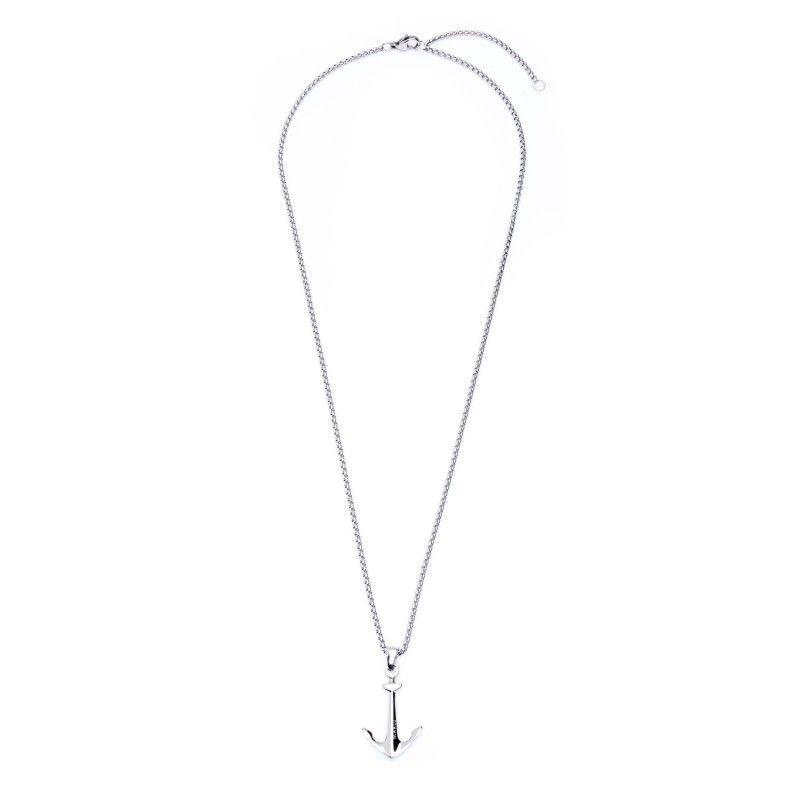 2. Collana uomo “Ancora” grigio acciaio Marlù Gioielli 4cn1624