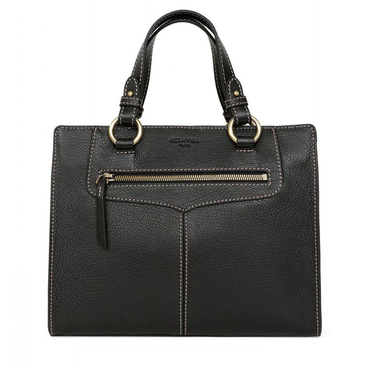 Borsa in pelle tracolla Republic Nero Hexagona 111806