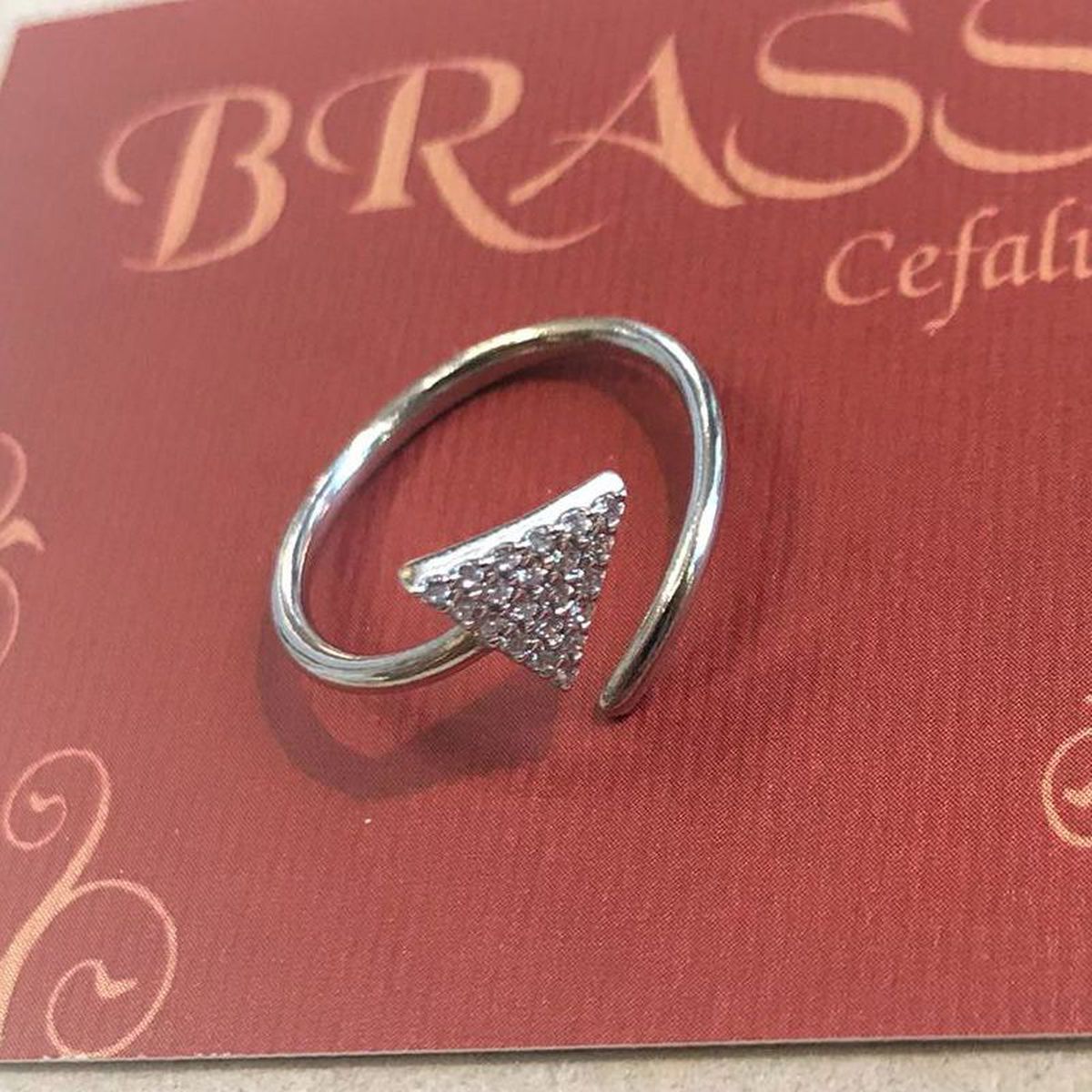 2. Anello contrarie freccia grigio rgento BRASS Workshop kv014