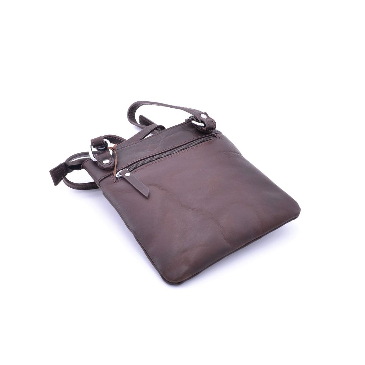 3. Multi-pocket leather shoulder strap with adjustable strap Coffee BRASS Workshop trp739