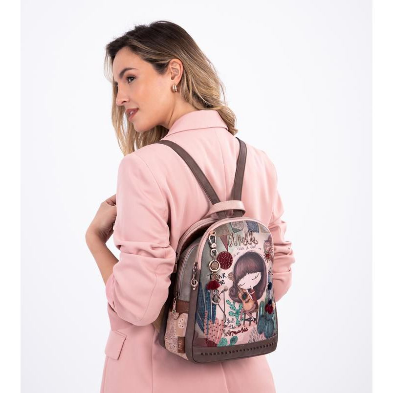 Anekke patterned backpack brown Anekke 32710-05-044 display picture 1