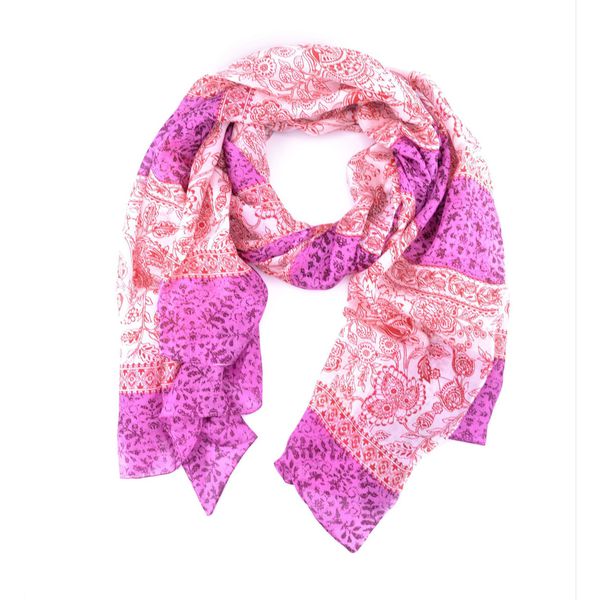 GoGou Sciarpa Quadrata In Seta Retro Floreale 70x70 Cm - Bandana Foulard Per Donna - Accessorio Moda Per Festival, Concerto E Cosplay
