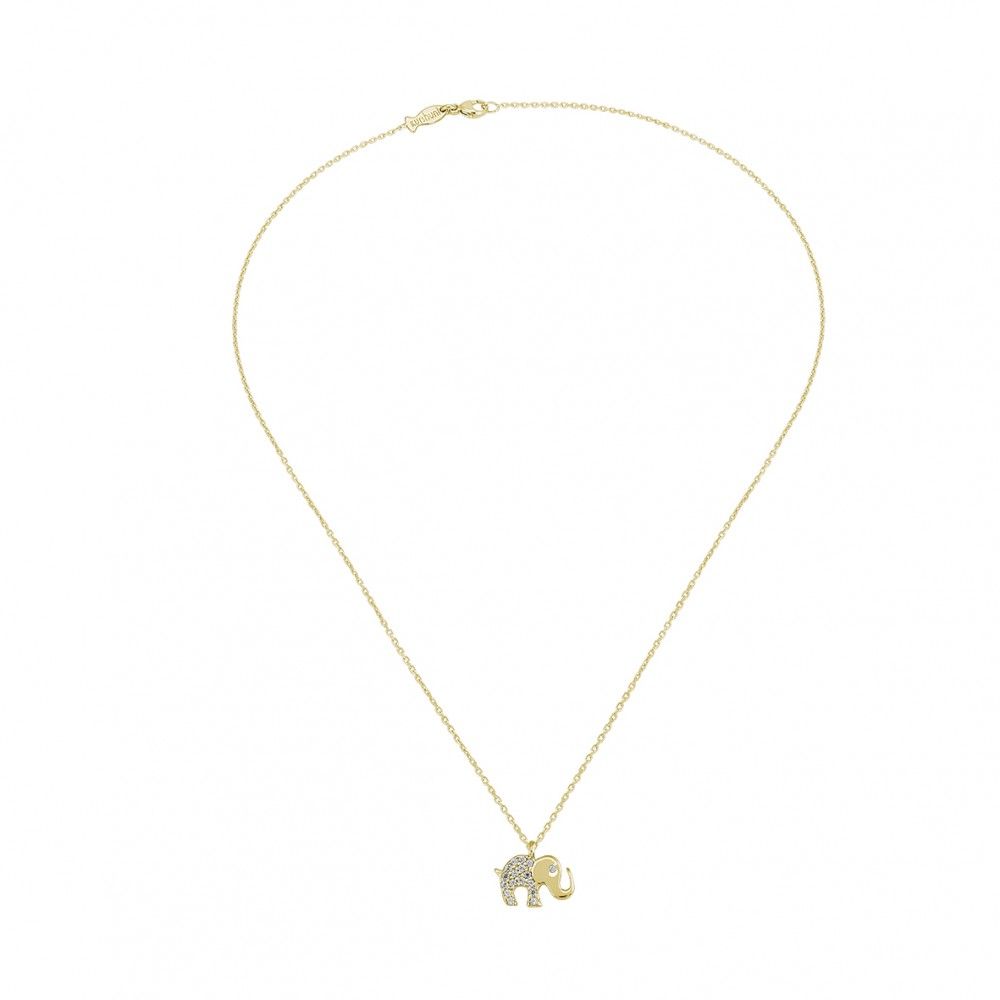 Collana con elefante in argento sterling: ciondolo con