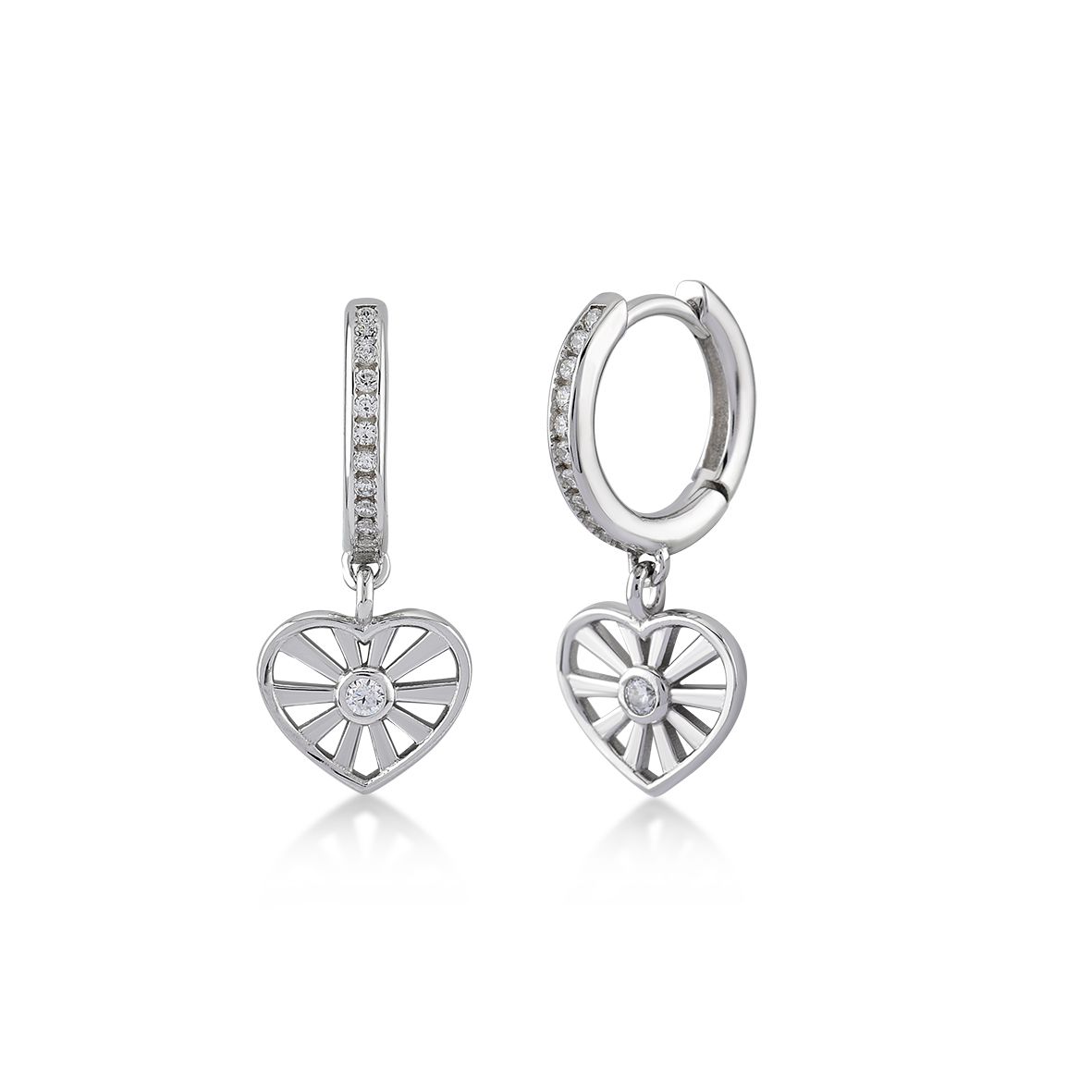 1. Matmazel, sterling silver earrings silver gray Kurshuni Gioielli kr927-3w0