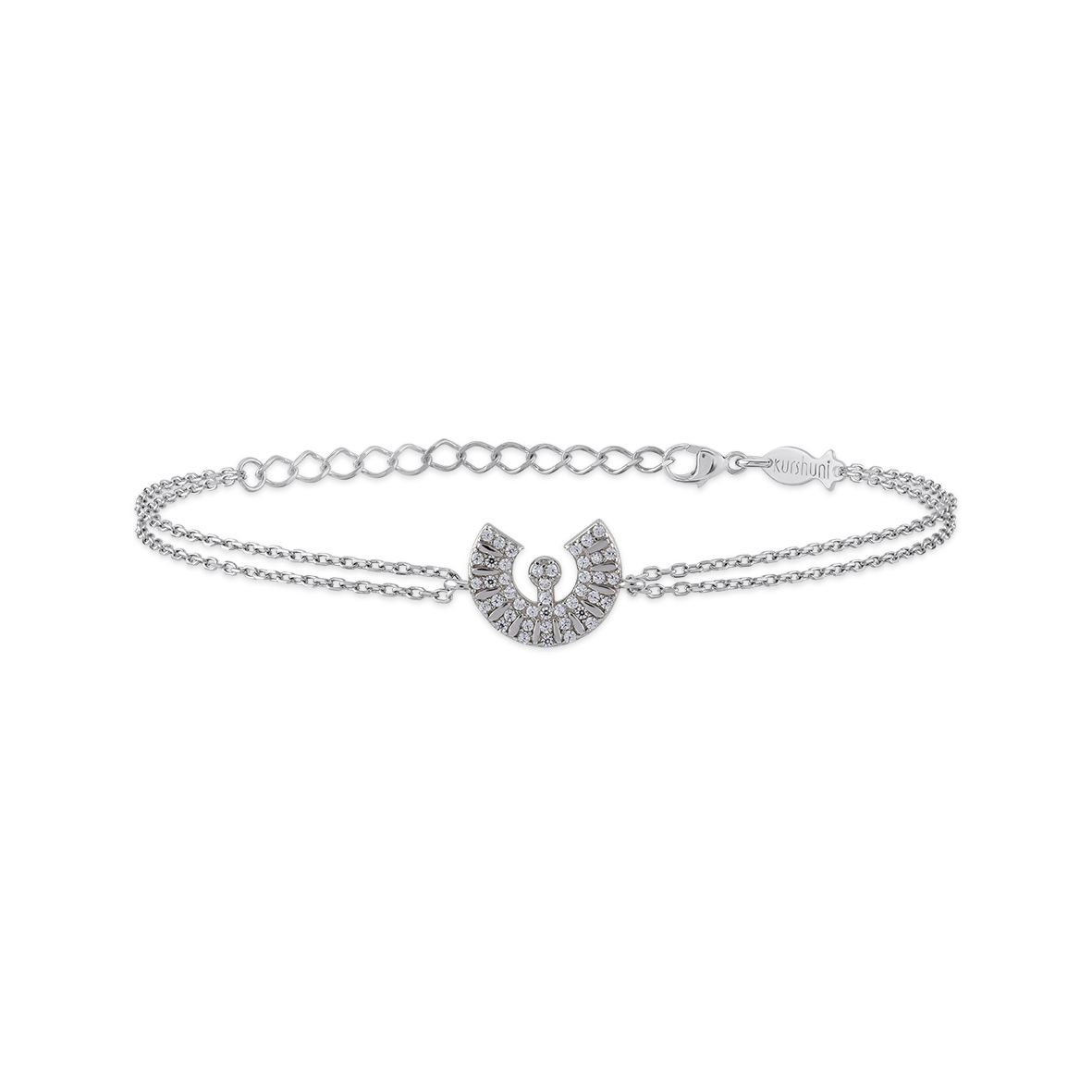 1. Bracciale mini Fenice grigio argento Kurshuni Gioielli kr940-100