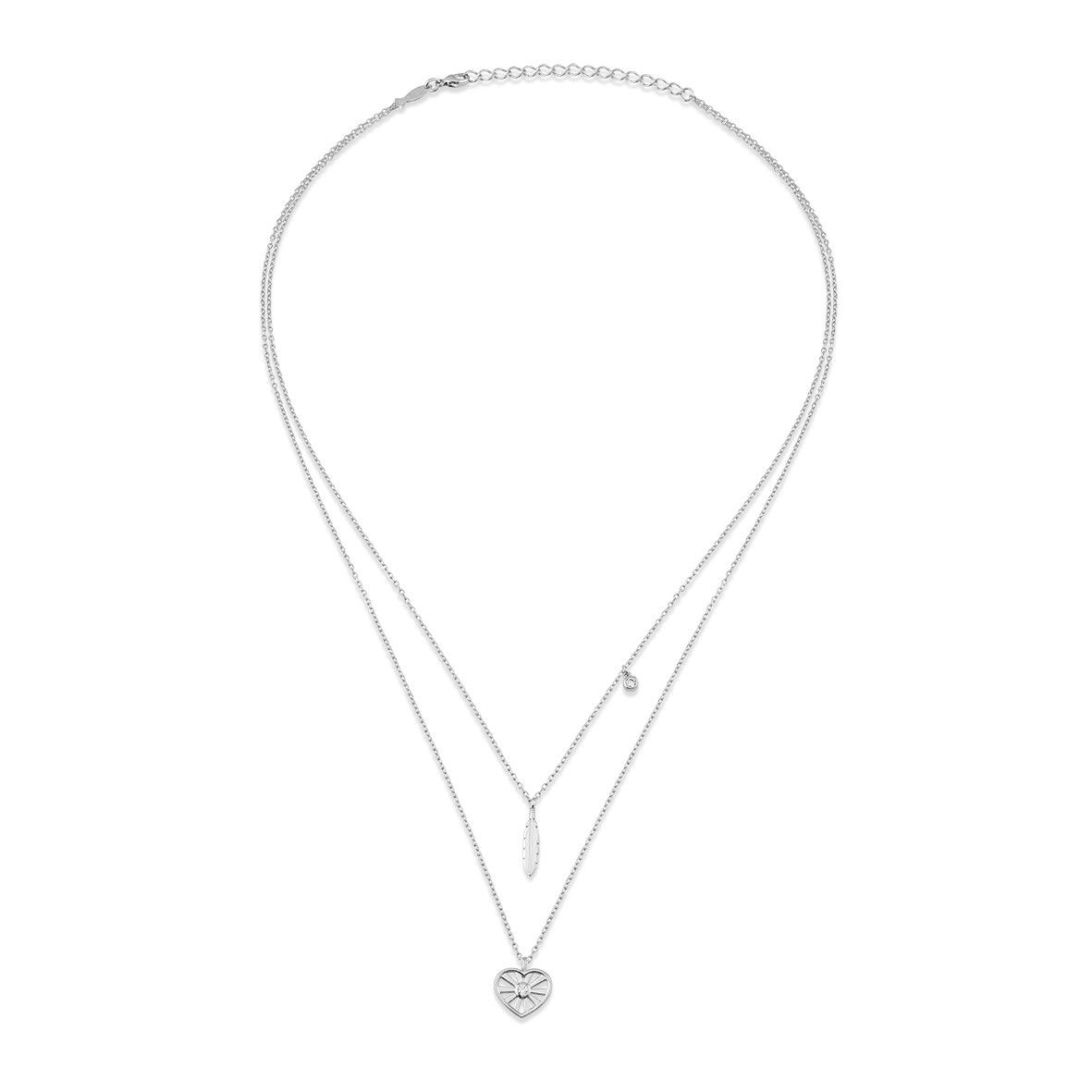 Collana doppia catena oro e argento argento KLK wa624