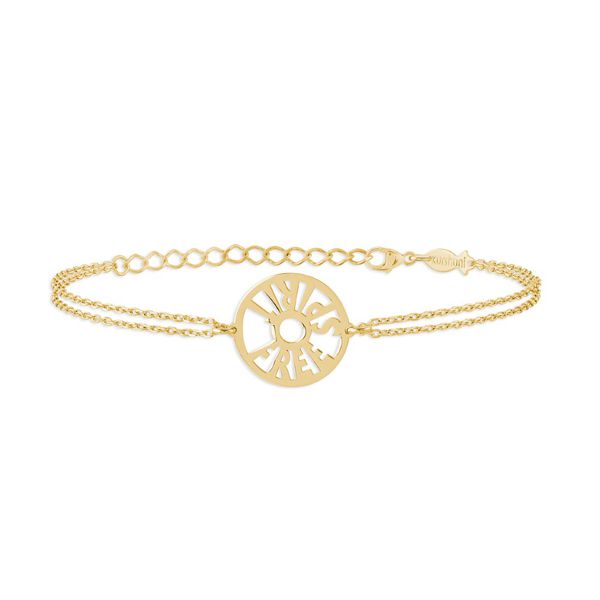 Free Spirit, sterling silver bracelet gold Kurshuni Gioielli