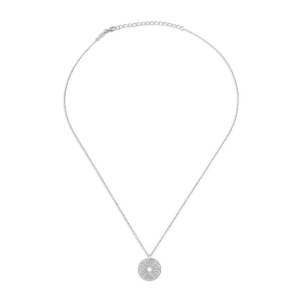 Collana disco Love grigio argento Kurshuni Gioielli