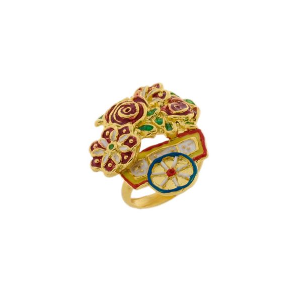 Anello argento carretto siciliano J-A110 oro GIULIANAdiFRANCO gioielli