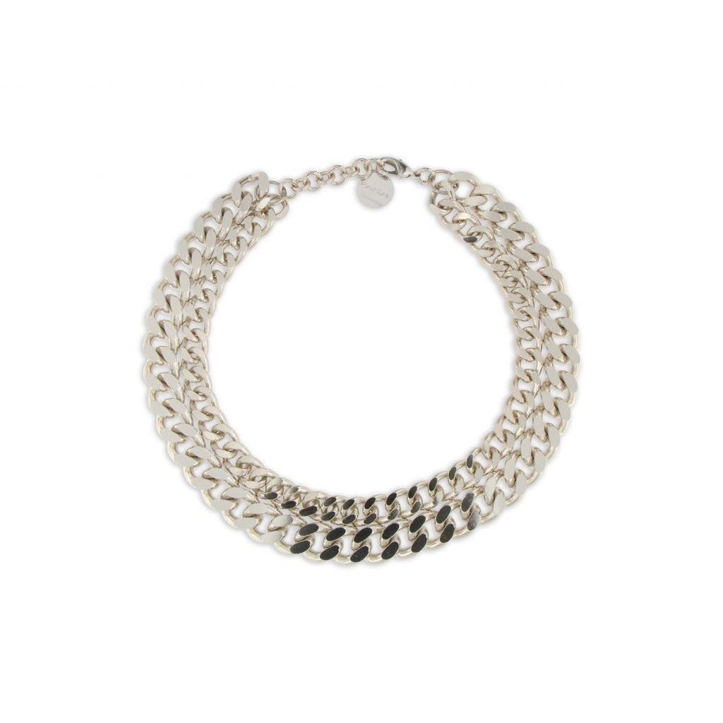 Danshinbow Collana Choker Sfera Geometrica Regolabile - Gioielli Punk In Lega Per Donne E Ragazze (Argento)