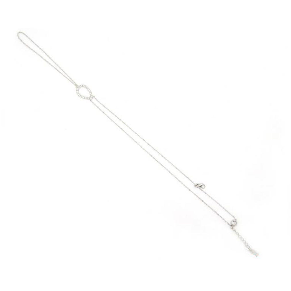 Drop, silver chain Shahmaran silver gray Kurshuni Gioielli