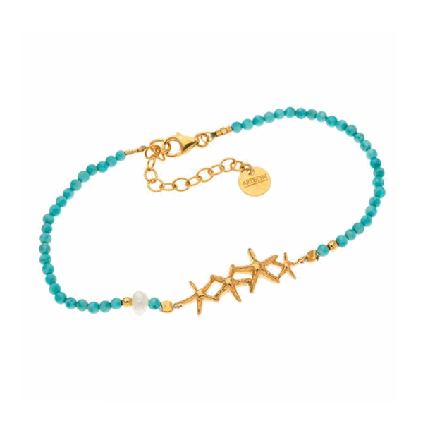 1. Sterling silver cordon bracelet with stones light blue