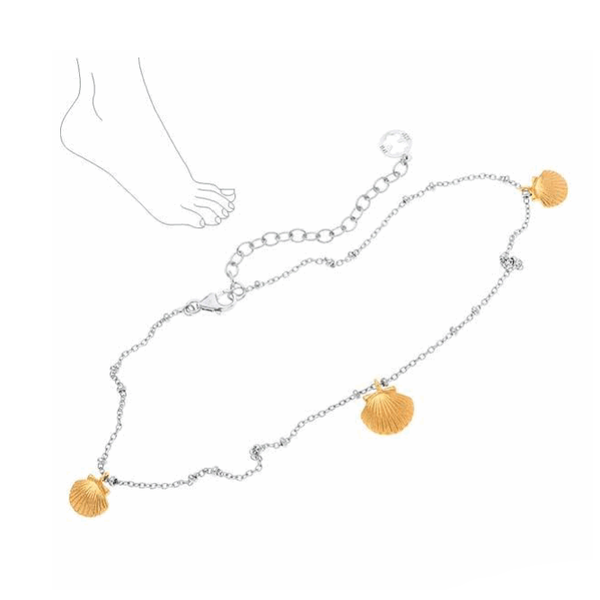 Cavigliera argento con conchiglie pendenti argento Arteon