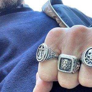 2. Anello “àncora” Grigio argento Suali Gioielli bm3007