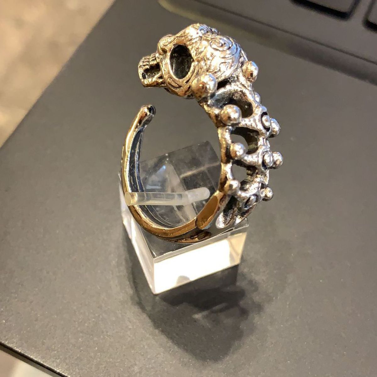 2. Anello vintage Teschio argento Portonovo bracciali italiani anl05201