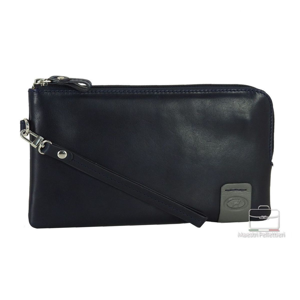 Polsino Pelle Nero Braccialetto Da Uomo In Vera Pelle Nera - Polsino Stile Surfer, Larghezza 1.6 Cm, Semplice Ed Elegante Braccialetto In Vera Pelle - Foto 6