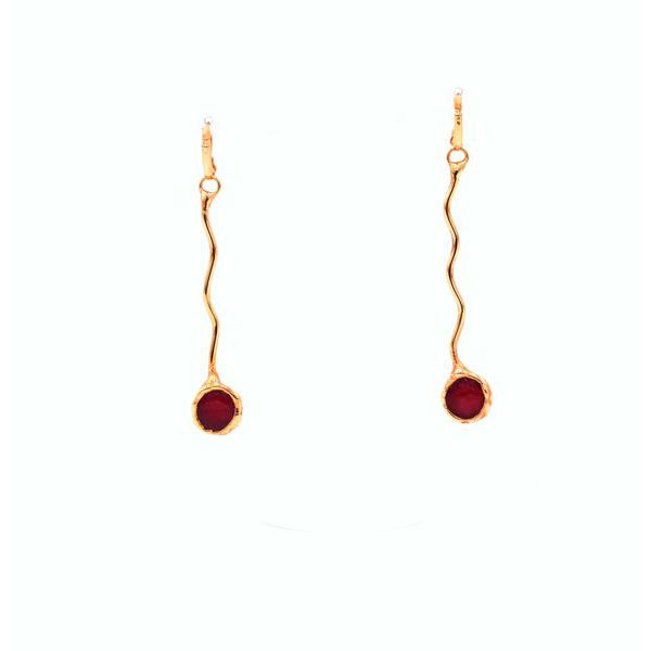 1. Ruby Drop Earrings Gold