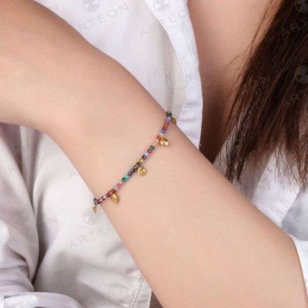2. Bracciale agate colorate con charm conchiglie oro Arteon 12463-000
