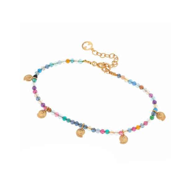 1. Bracciale agate colorate con charm conchiglie oro Arteon 12463-000