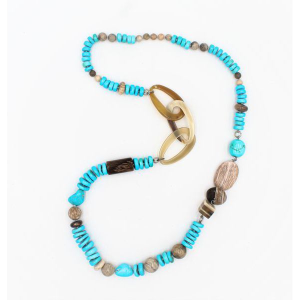 Collana dischi turchesi e diaspro Turchese BRASS Workshop