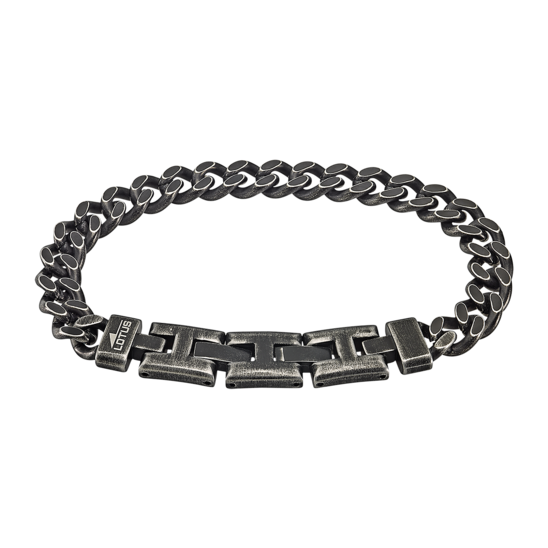 Wycian Bracciale di Cuoio Uomo Nero, Bracciale Uomo in Acciaio