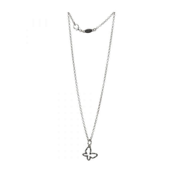 Butterfly, Silver chain necklace burnished Suali Gioielli
