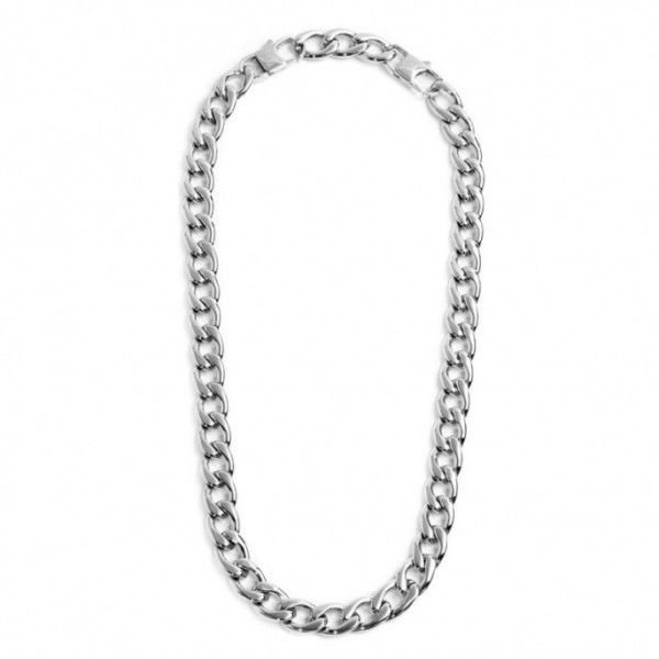 1. Flat chain necklace Steel gray Marlù Gioielli 2ca0024