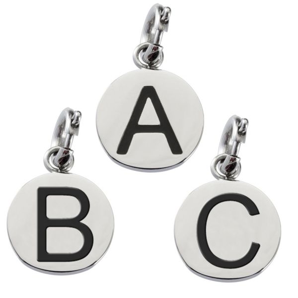 ENAMED LETTER CHARM Steel Marlù Gioielli