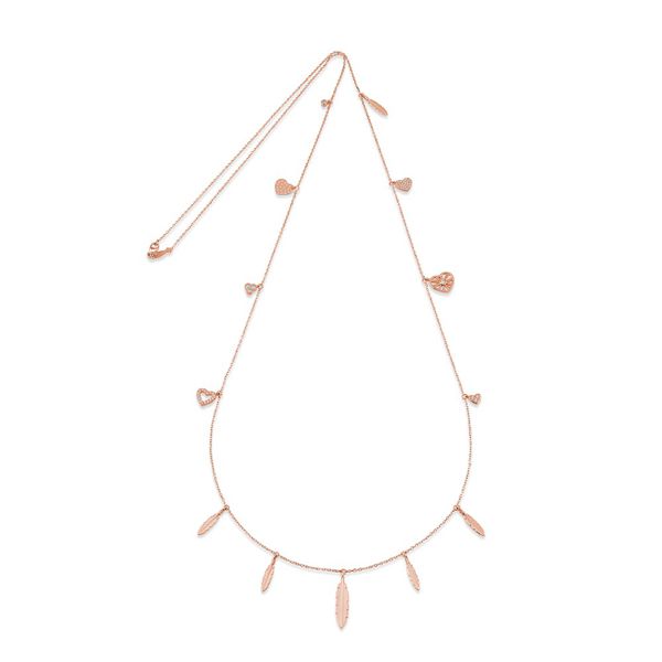 True Love, sterling silver necklace rosegold Kurshuni Gioielli