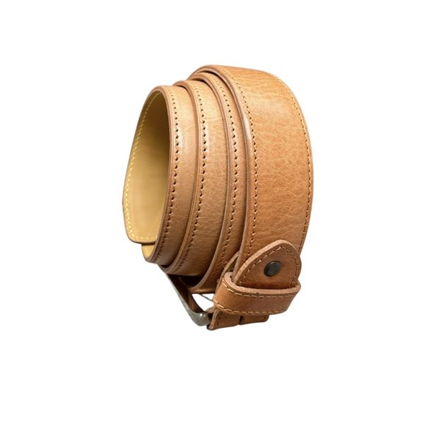 2. Handcrafted leather belt Mustard BRASS Workshop cpa01