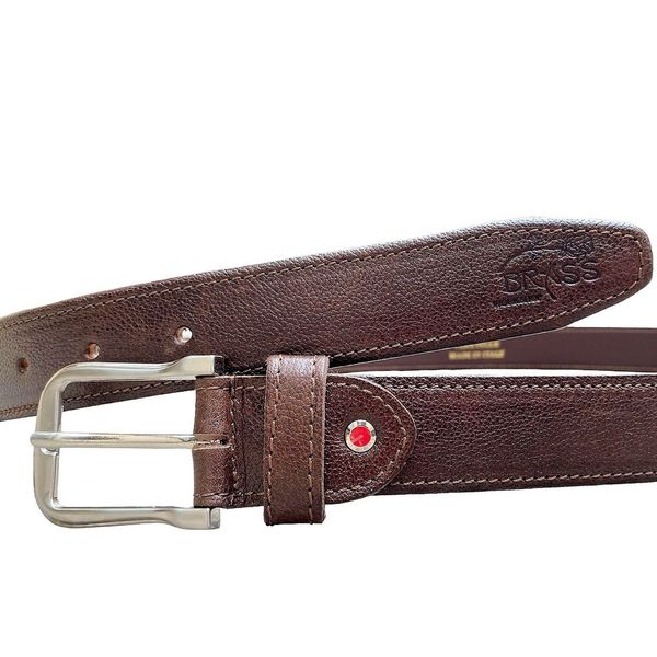 2. Handcrafted leather belt dark brown BRASS Workshop cpa01