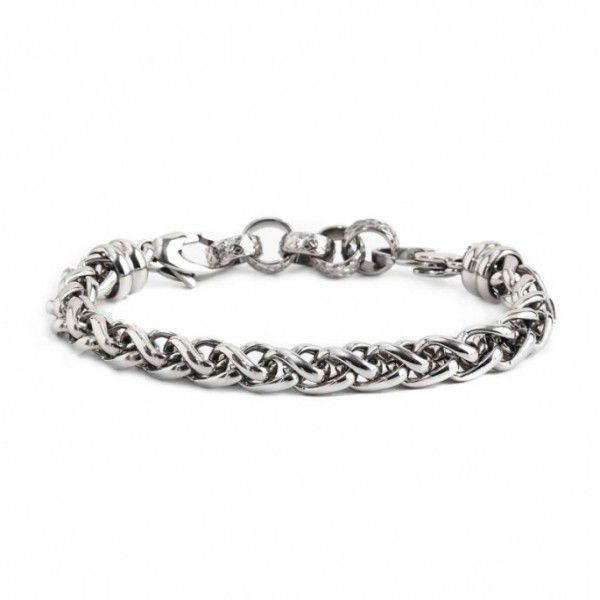 1. Bracciale acciaio catena sonagli 8 mm acciaio Marlù Gioielli 13br107