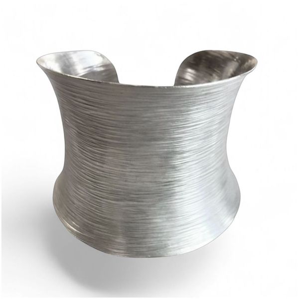 1. Bracciale schiava argento striato argento BRASS Workshop bar10