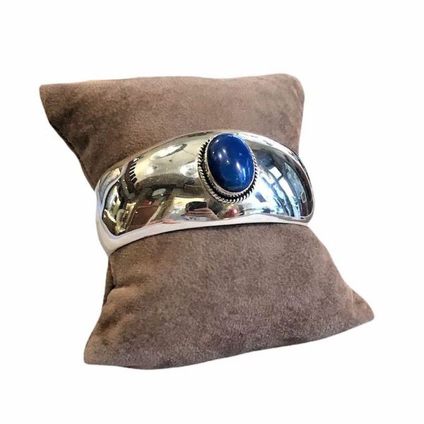 Silver bracelet with Lapis stone silver BRASS Workshop