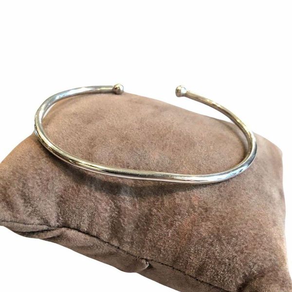 Rigid tubular silver bracelet silver BRASS Workshop