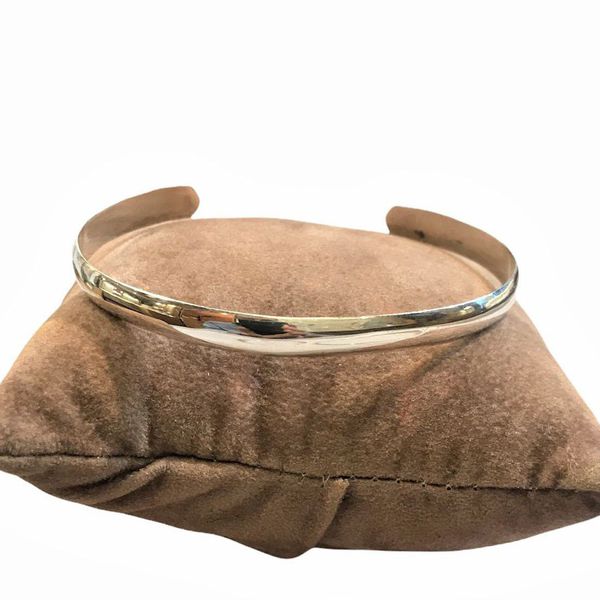 Bracciale argento rigido bombato argento BRASS Workshop