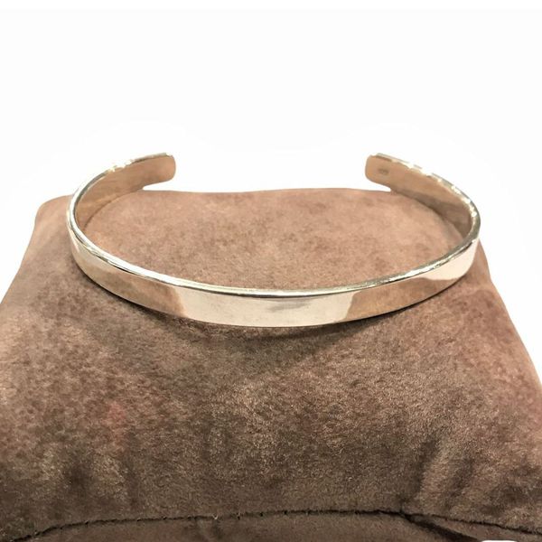 6mm flat rigid bracelet silver BRASS Workshop