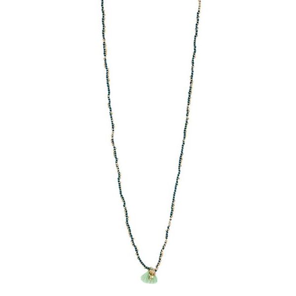 2. Tuhina N318G necklace dark green House Of Tuhina th-n318g