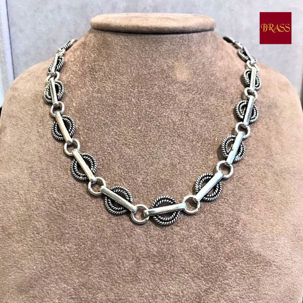 2. Circles silver choker silver BRASS Workshop ca14